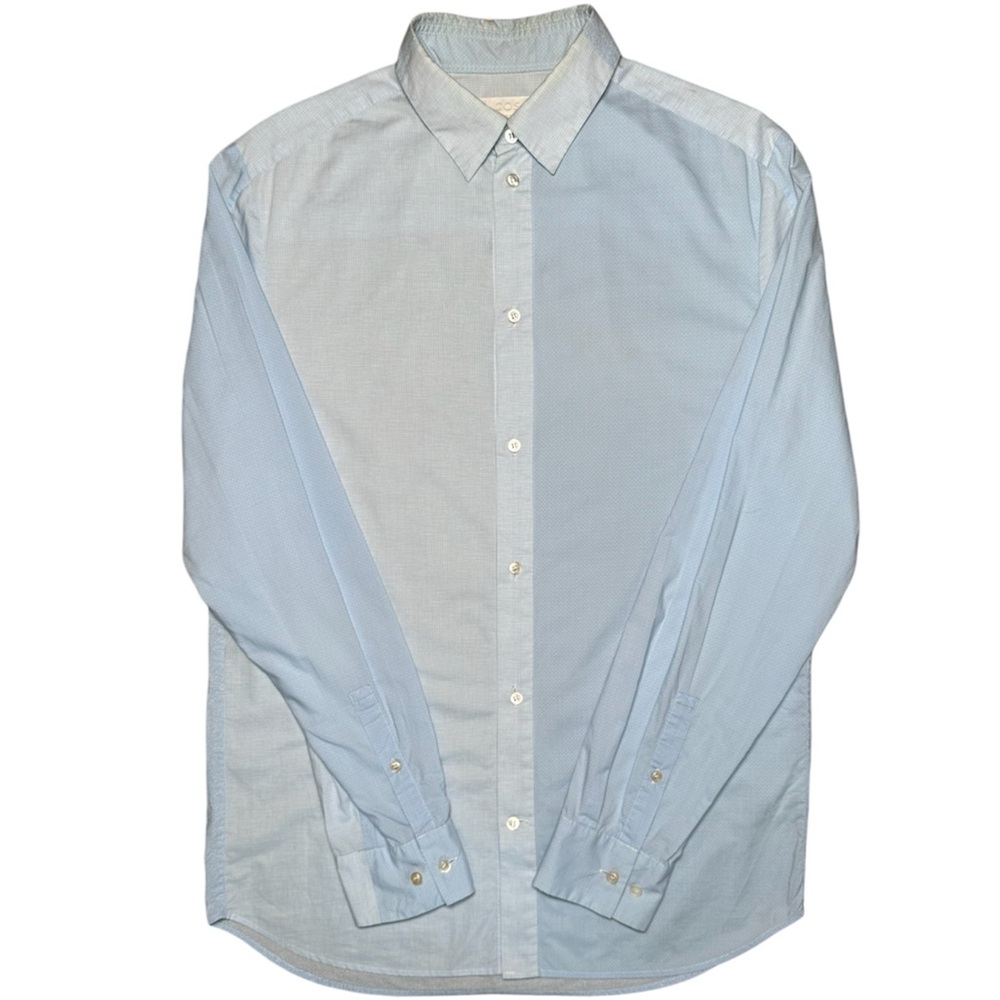 COS Men's Blue Light Dress Shirt Casual Summer Lightweight Size Neck 15